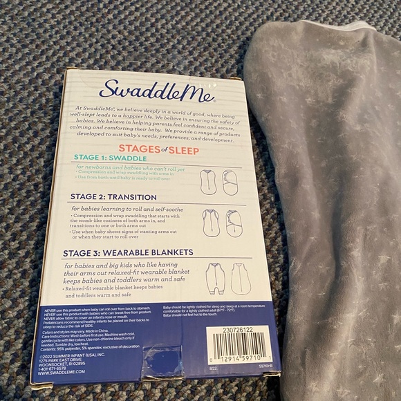 Swaddle me pod. 2 zip compression swaddle cozy soft velboa. Stage 1 newborn. - Picture 6 of 8
